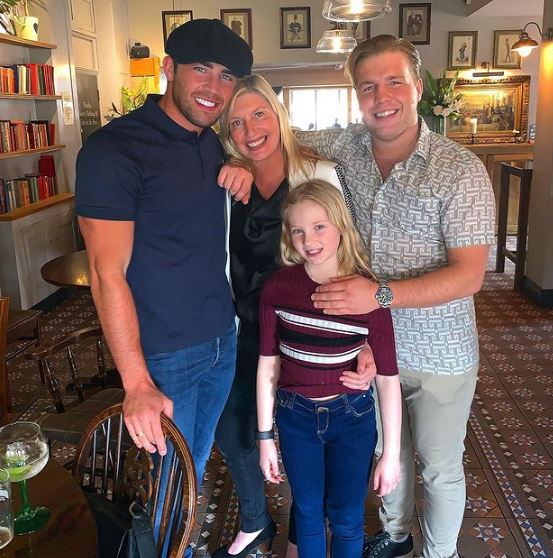 Jack with his mom and siblings