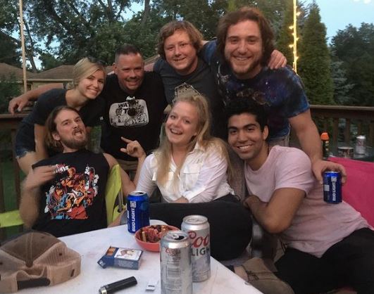 Joey with his friends