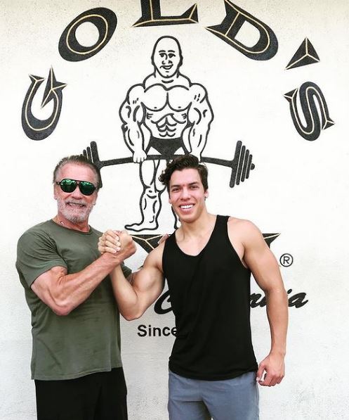 Joseph with his dad Arnold Schwarzenegger