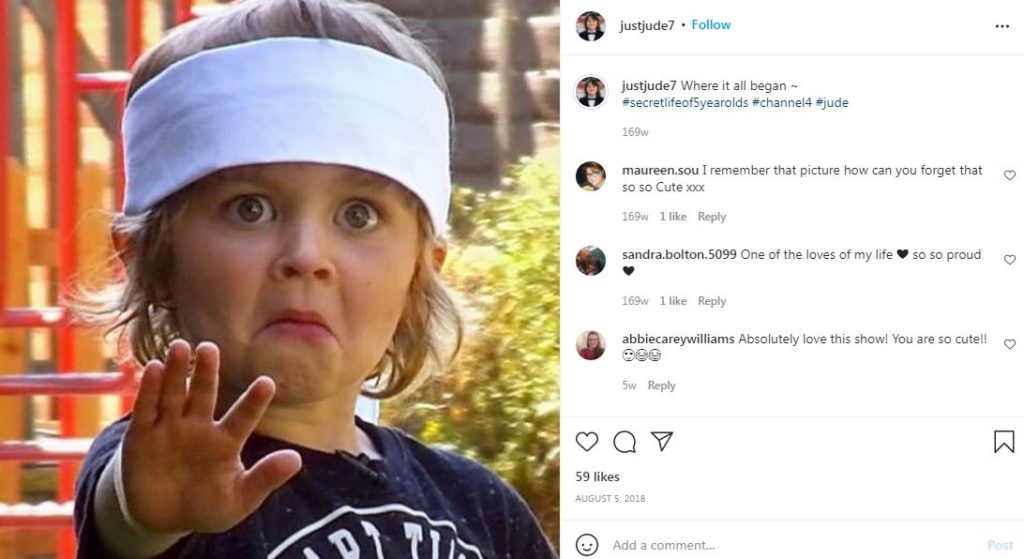 Jude Riordan's first Instagram post