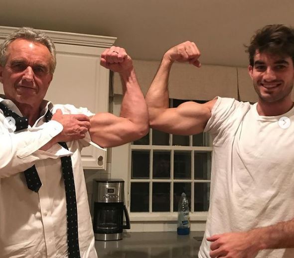 Kennedy with his dad Robert F. Kennedy Jr