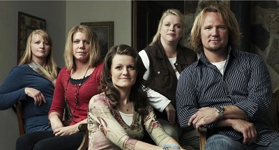 Kody Brown with his four wives Meri Brown, Janelle Brown, Christine Brown and Robyn Brown