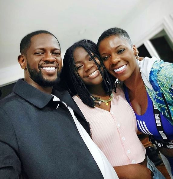 Latasha Kebe with her husband Cheick Nahk and daughter