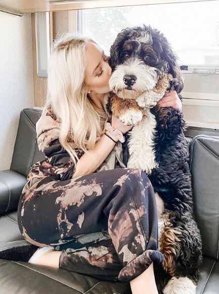 Lauren with her pet dog Lenard aka Lenny