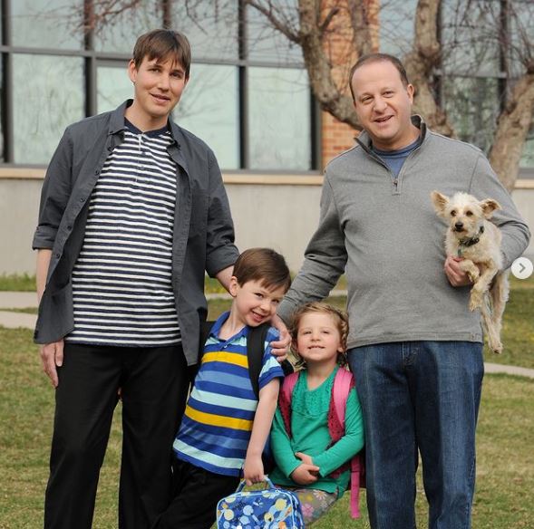 Marlon Reis with his husband Jared Polis son and daughter