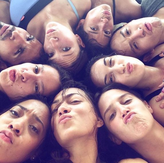 Mayra with her friends