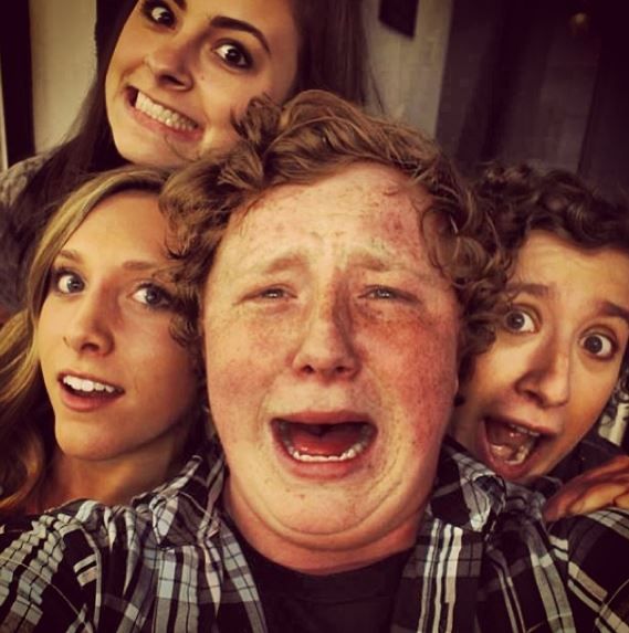 Morgan with his friends