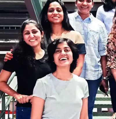 Nandita Sinha with her friends