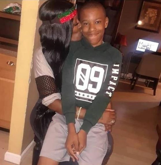 Nenobia Washington with her son