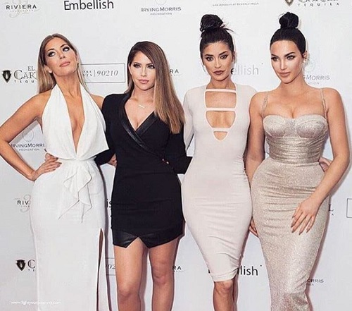 Nicole Williams with Olivia Pierson, Natalie Halcro, and Sophia Pierson