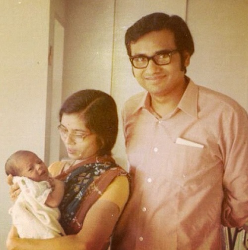 Nirav Tolia baby picture with his parents Nalin Tolia and Kamal Tolia