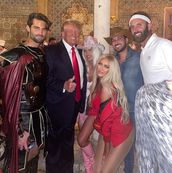 Paulina at Halloween party with former president Donald Trump
