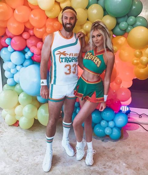 Paulina with her fiancé Dustin Johnson