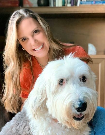 Scott with her pet dog