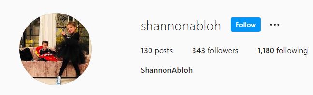 Shannon Abloh IG profile