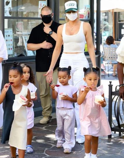 Stormi Webster with her cousins