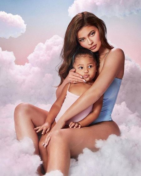 Stormi Webster with her mother Kylie Jenner