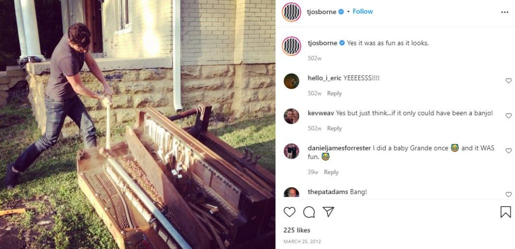 TJ Osborne's first Instagram post