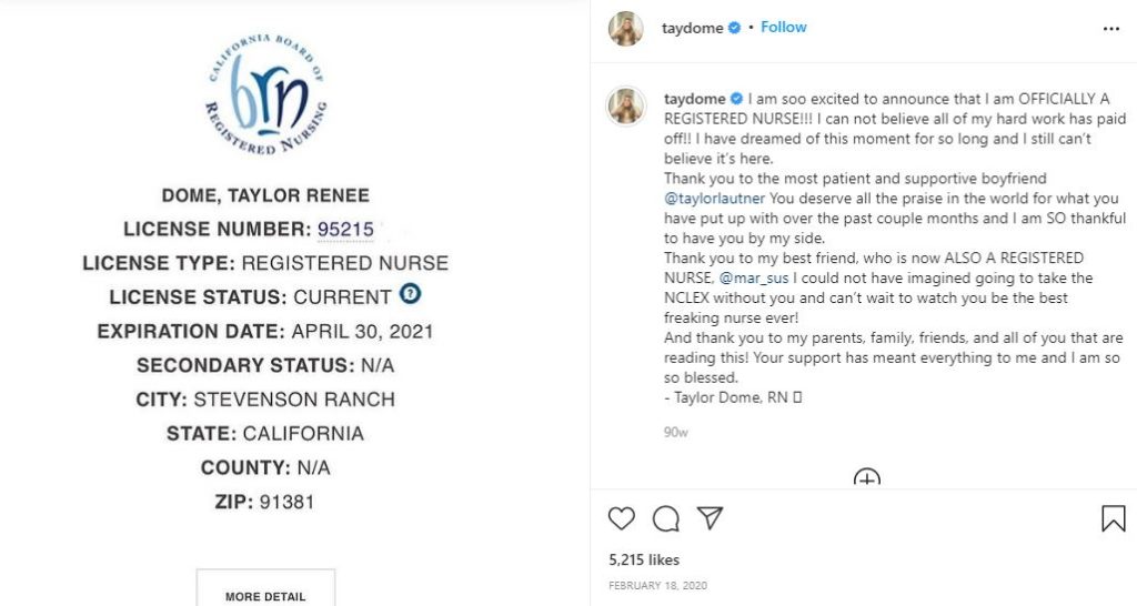 Tay Dome is a Registered Nurse