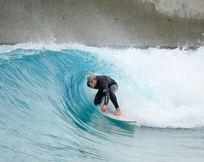 Taz Skylar loves surfing