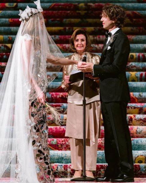Tobias Engel and Ivy Getty exchanged wedding vows
