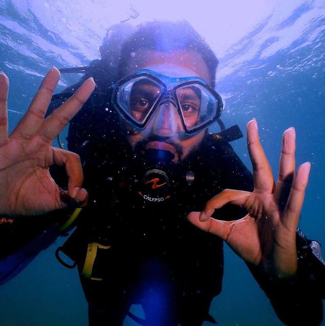 Varun Bangera experienced Scuba Diving