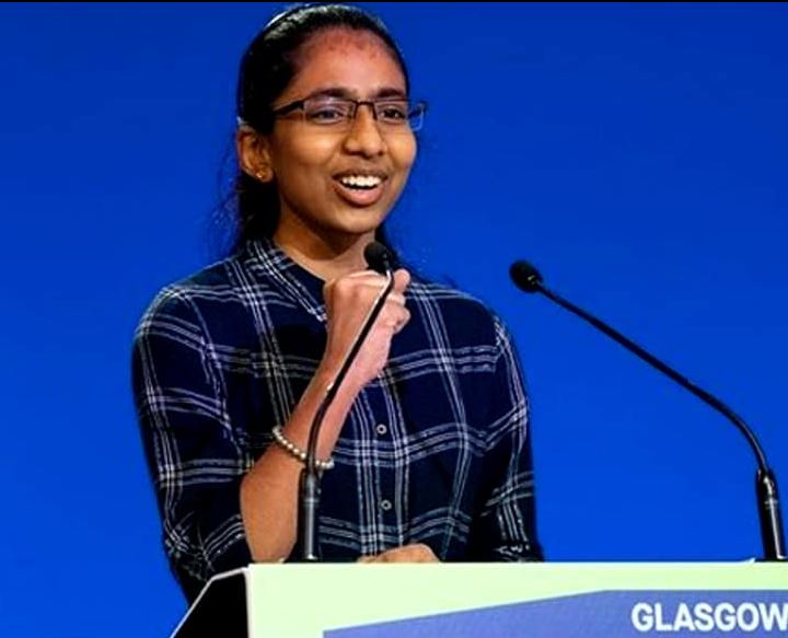Vinisha Umashankar appeared in Cop 26 Conference