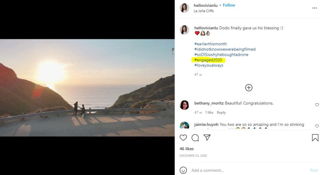 Vivian Lu is engaged