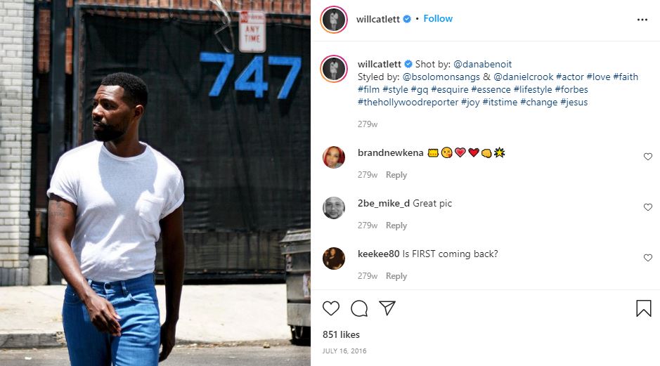 William Catlett's first IG post