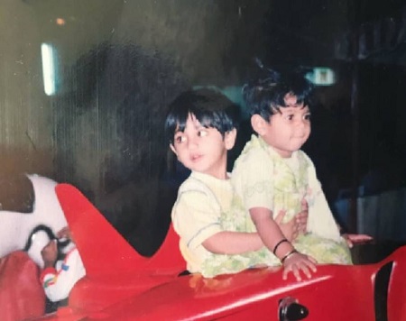 Zaid Khan Pre-teen picture with his sister Zahara