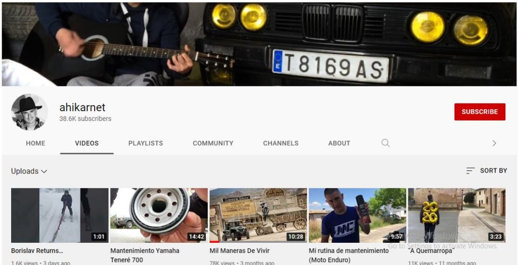 Ahikar's Youtube channel