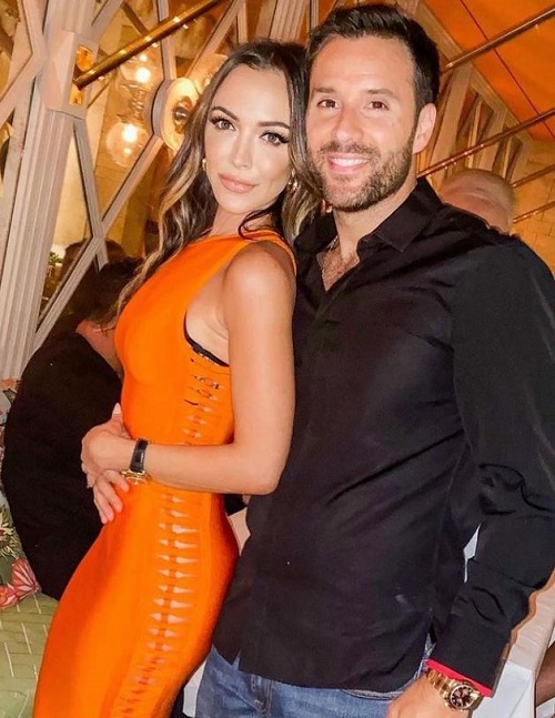 Alex Manos was photographed with his girlfriend Farrah Aldjufrie