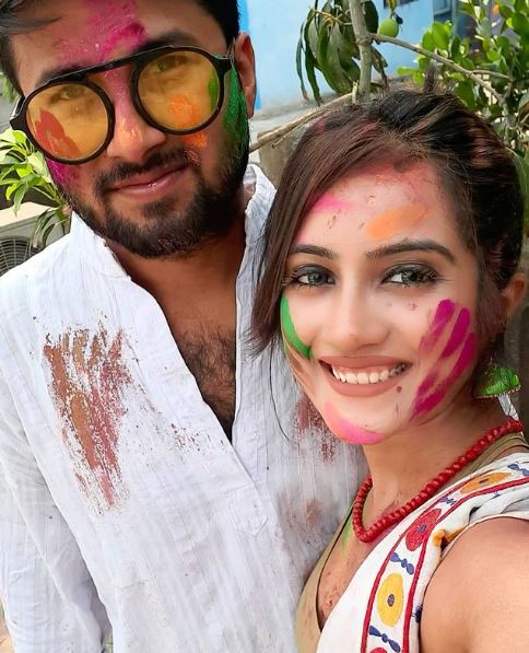 Amika Shail with her brother