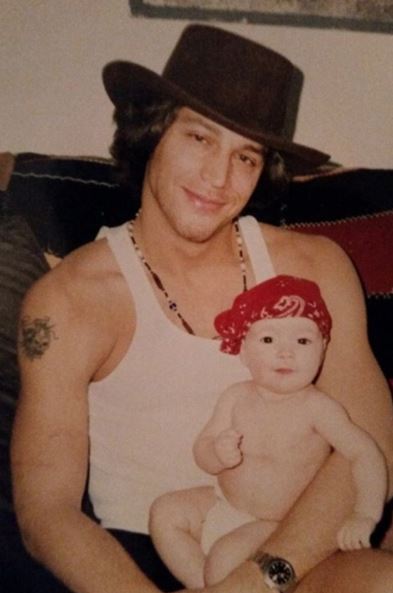 An old photo of Bryan with his daughter Skylar Staten Randall