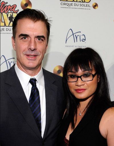 An old photo of Tara with Chris Noth