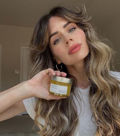 Ashley Brooke promoting skincare products