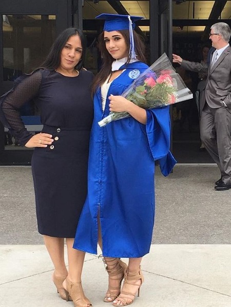 Ashley Ortiz with her mother