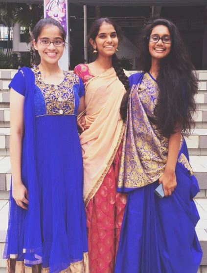 Banna with her school friends
