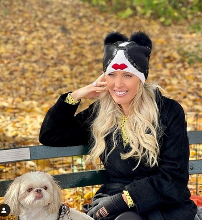 Braunwyn Windham-Burke with her pet dog