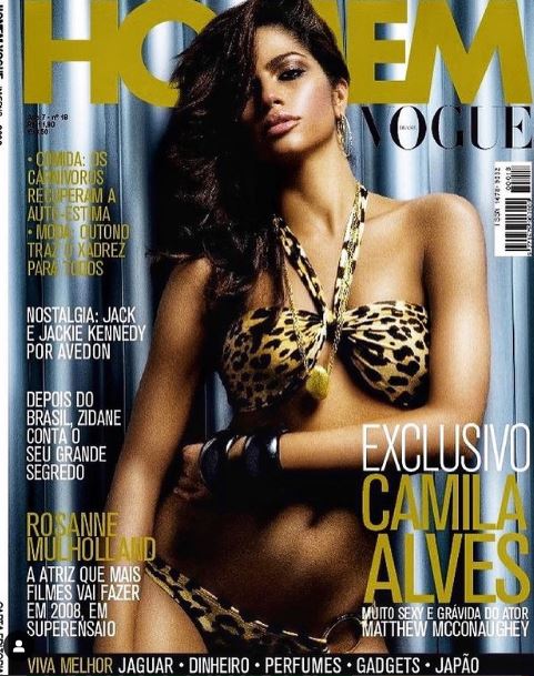 Camila Alves appeared on the cover page of Vogue magazine