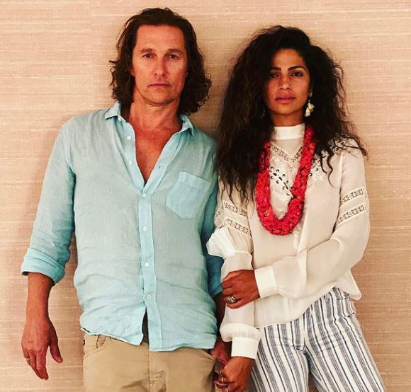 Camila Alves with her husband