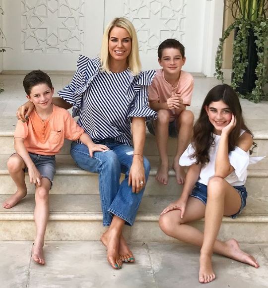 Caroline Stanbury with her kids