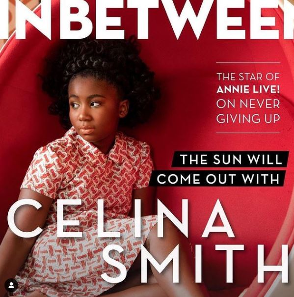 Celina Smith on the cover page of In Between magazine