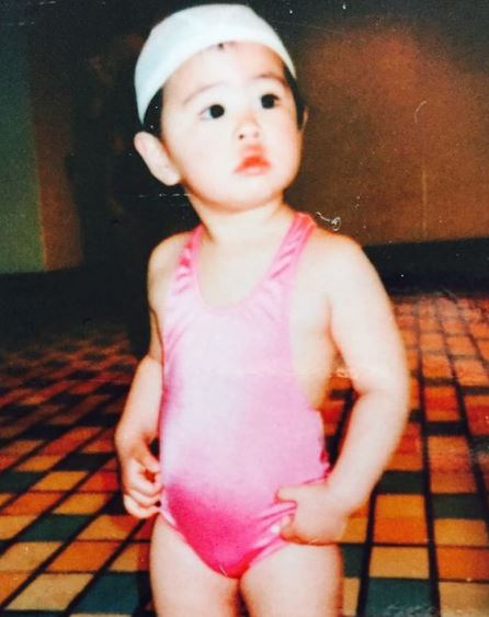 Childhood photo of Juri Watanabe