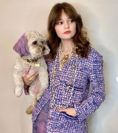 Ciara Bravo owns a cute pet dog