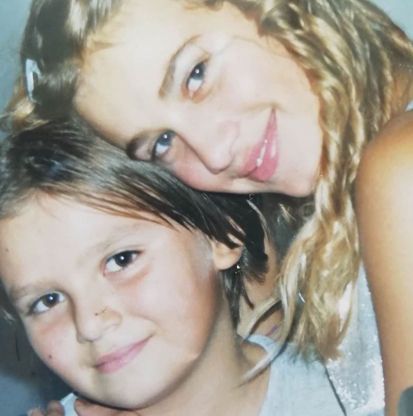 Clizia Incorvaia old image with Micol Incorvaia