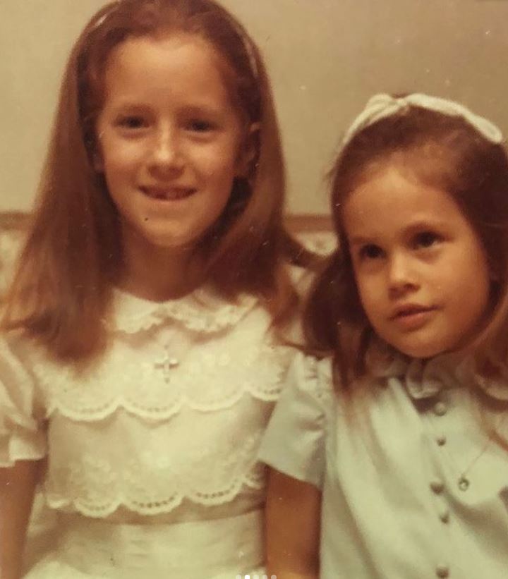 Cristina Greeven Cuomo old image with her elder sister