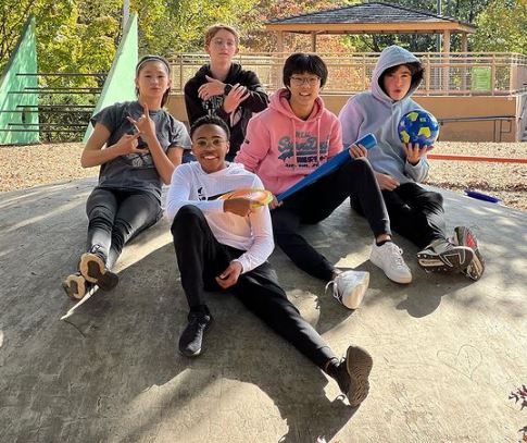 Dallas Young with his friends