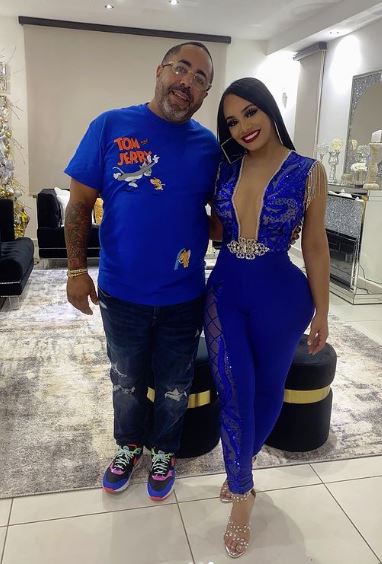 Debbie Von Marie Jimenez Garcia with her dad
