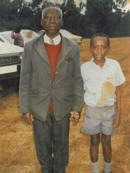 Dennis Itumbi with his grandfather